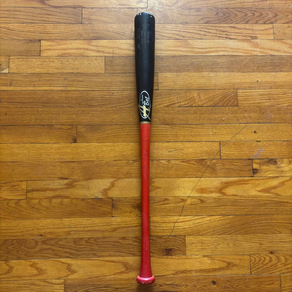 ABat Pro Maple Wooden Baseball Bat 32 Inch 28 Oz Black Red *Personalized*
